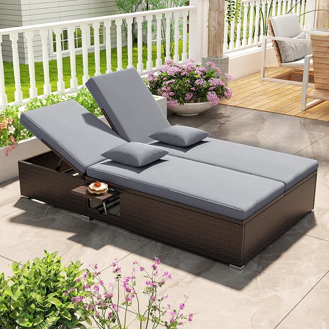 Tangkula Outdoor Rattan Daybed - Image 2