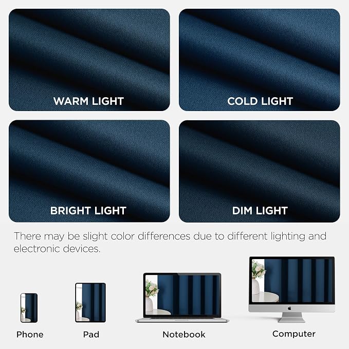 Joydeco Blackout Patio Sliding Door Curtains 72 Inches Long, Grommet Privacy - Image 8