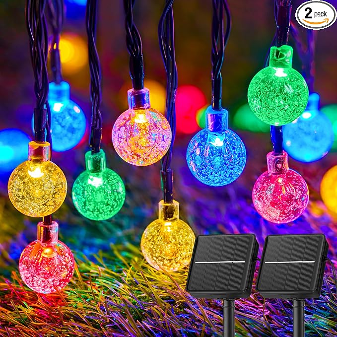 Brightown Solar String Lights Outdoor Waterproof, Solar Powered Globe Patio by Brightown