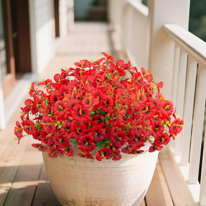 12 Bundles Artificial Pansy Flowers - Image 2