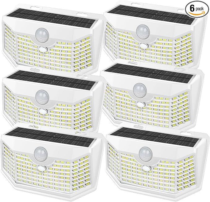 HMCITY 120 LED Solar Lights Outdoor by LightingUpYourLife