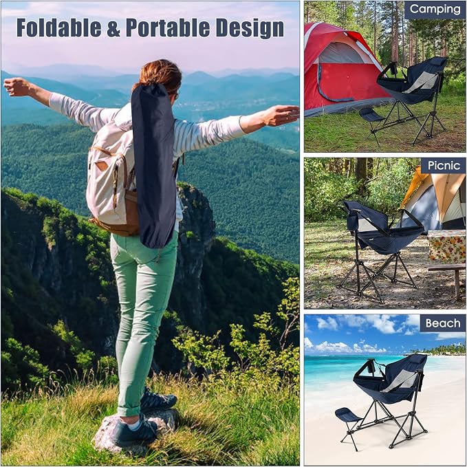 Tangkula Set of 2 Hammock Camping Chair, Portable Camp Chair - Image 8