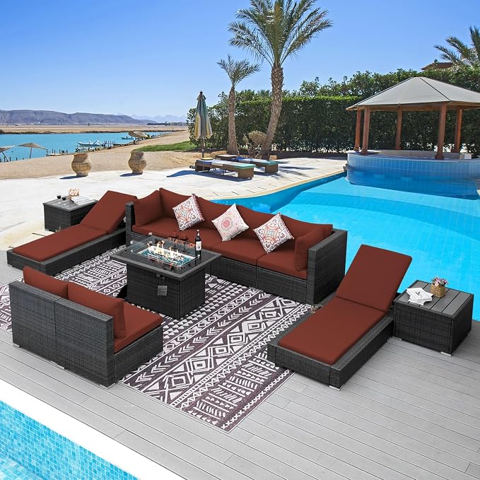 NICESOUL 11 Piece Outdoor Furniture by NICESOUL
