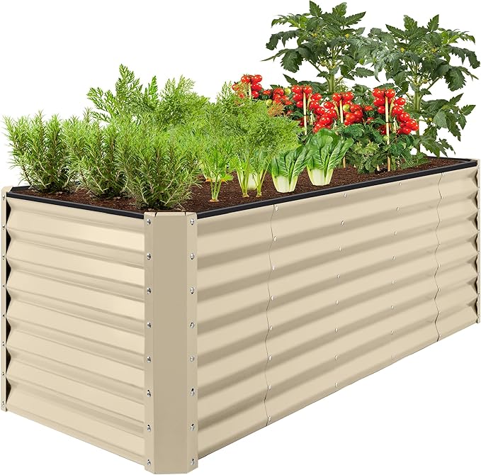 Best Choice Products 8x2x2ft Raised Outdoor Metal Garden Bed, Deep Root Box by BestChoiceProducts