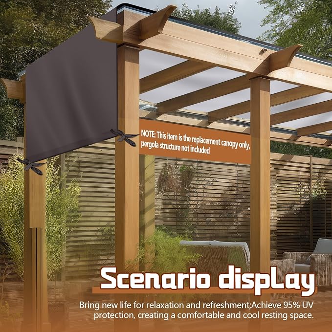 Universal Pergola Replacement Canopy Outdoor Canopy Shade Cover Waterproof - Image 7