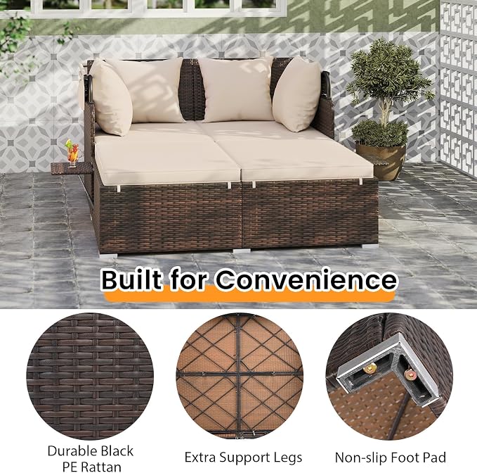 RELAX4LIFE Patio Outdoor Daybed - Image 6