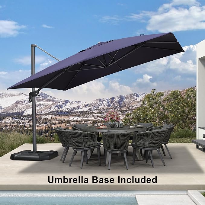 PURPLE LEAF 11.5' X 11.5' Telescopic Patio Umbrella - Image 2