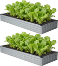 12x4x1 ft Galvanized Raised Garden Bed, Outdoor Planter Box Metal Patio Kit by Zunatu