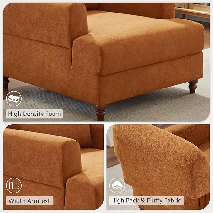 Oversized Chaise Lounge Chair Set of 2, Cloud Fluffy Chaise Sofa Recliner - Image 9