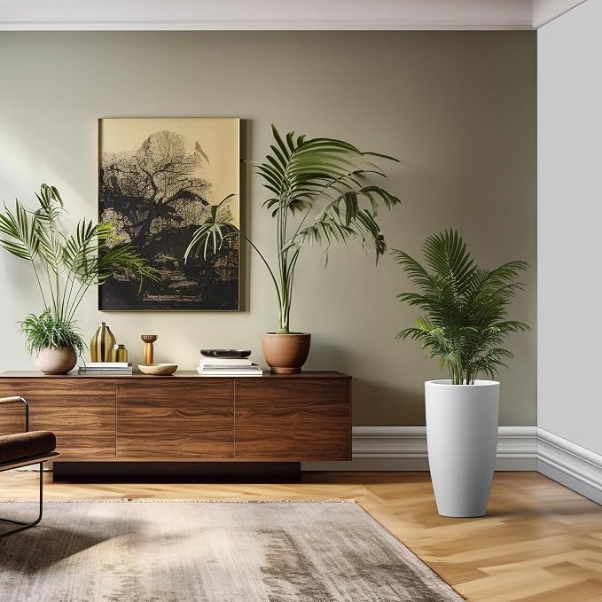 Kante 23.6" H Pure White Concrete Tall Planters, Large Outdoor Indoor - Image 7