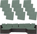12Pcs Stretch Patio Cushion Covers, Outdoor Couch Covers Replacement, Outdoor by BIETYONE
