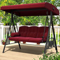AECOJOY Outdoor Porch Swing, 3-Seat Porch Swing by AECOJOY