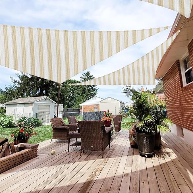 Patio Paradise 14' x 14' x 14' Sun Shade Sail Triangle Canopy Shade Cloth by Patio