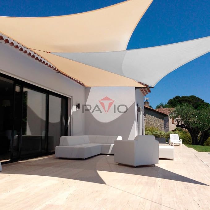 Patio Paradise 28' x 28' x 28' Sun Shade Sail Triangle Canopy Shade Cloth - Image 5