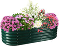 17" Tall Elevated Oval Metal Raised Garden Bed - 5ft x 2ft in Size and 0.8MM by TBMLC