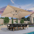 PURPLE LEAF 10' X 13' Patio Umbrella Outdoor Rectangle Umbrella Large by PURPLELEAF