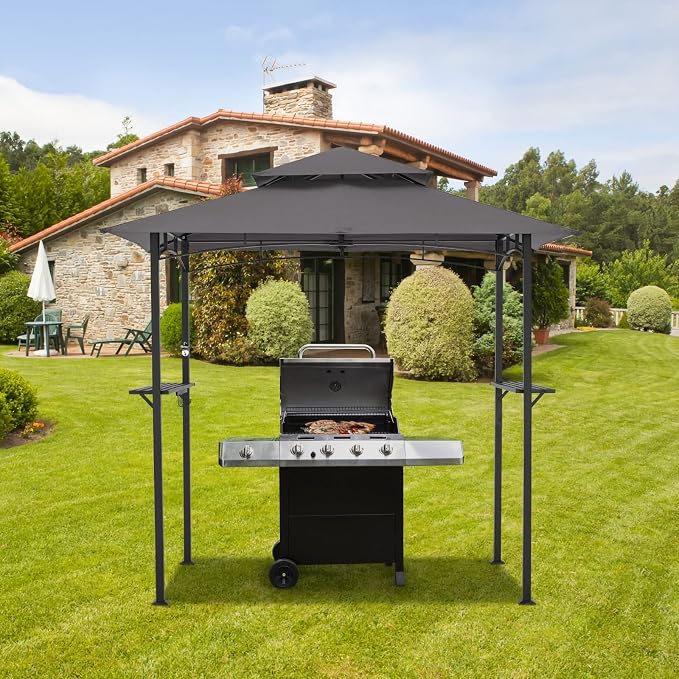 AECOJOY 8' x 5' Outdoor Grill Gazebo Canopy, BBQ Canopy - Image 6
