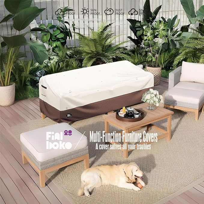 3-Seater Outdoor Couch Cover, 93Wx40Dx35H Inches Patio Furniture Covers - Image 9