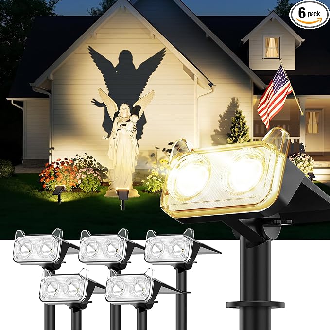 LETMY Solar Spot Lights Outdoor Waterproof by Letmy