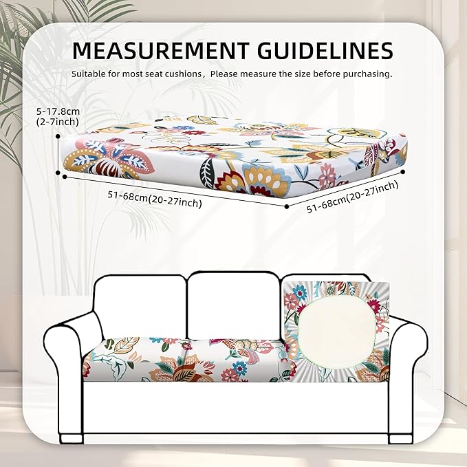 8Pcs Stretch Patio Cushion Covers, Outdoor Couch Covers Replacement, Outdoor - Image 2