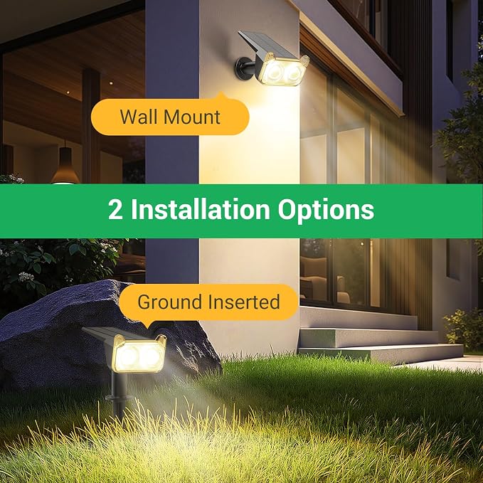 WdtPro Solar Lights Outdoor Waterproof, Solar Spot Lights Outdoor - Image 3