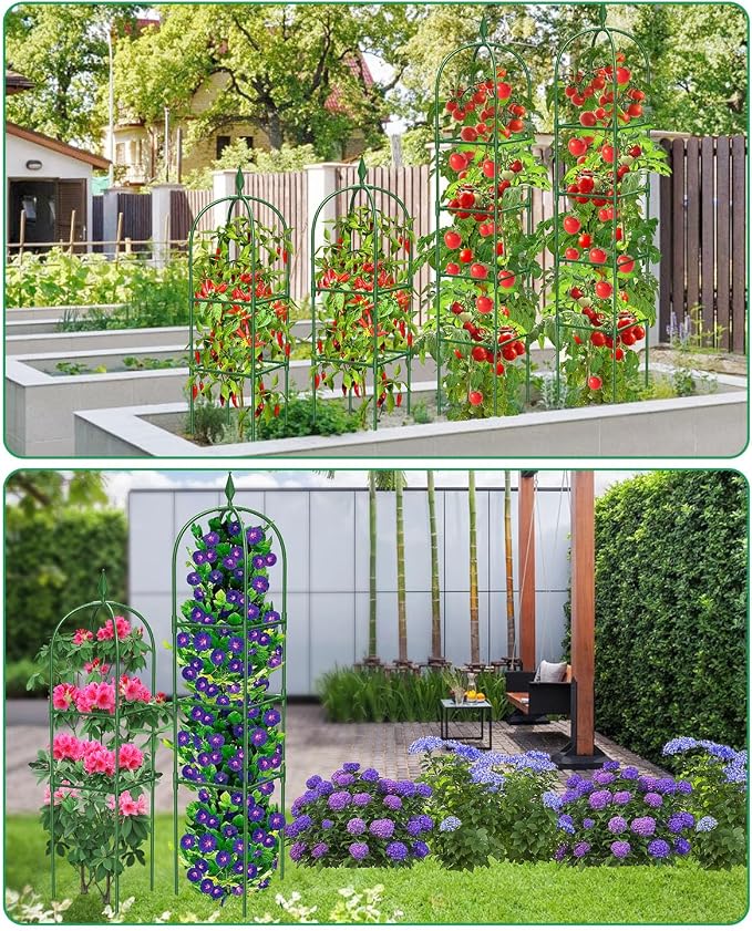 Garden Trellis for Climbing Plants Outdoor & Indoor - 6Ft Tall Rustproof Plant - Image 8