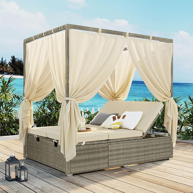 Harper & Bright Designs Adjustable Outdoor Sun Lounger - Image 7