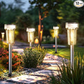 Mancra 12 Pack Solar Pathway Lights Outdoor, Waterproof Metal Solar Outdoor by Mancra