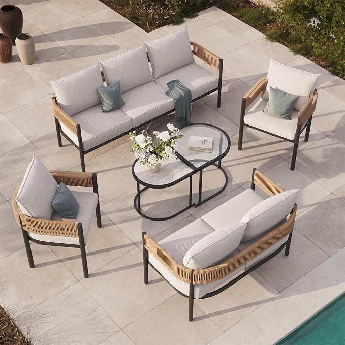 Grand patio 6-Piece Wicker Outdoor Furniture Set by GrandPatio