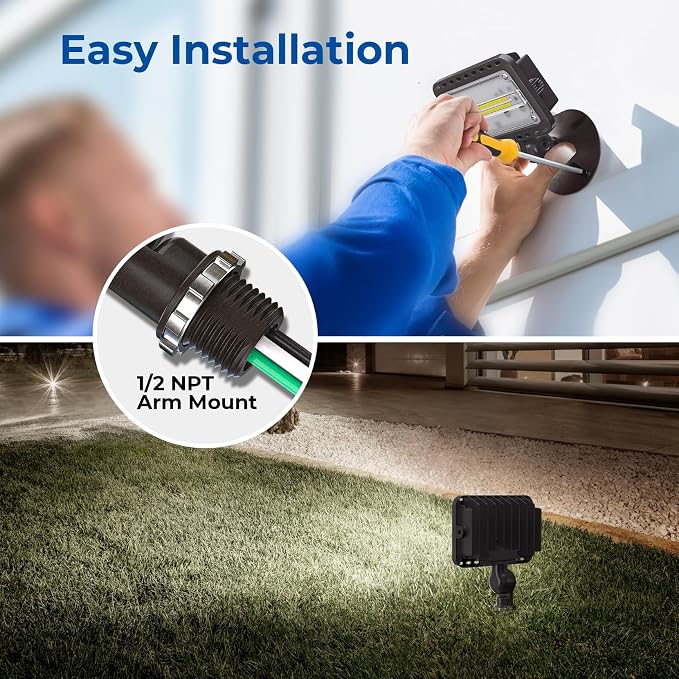 CINOTON 20W LED Flood Lights Outdoor, IP65 Waterproof Exterior Security Wall - Image 7