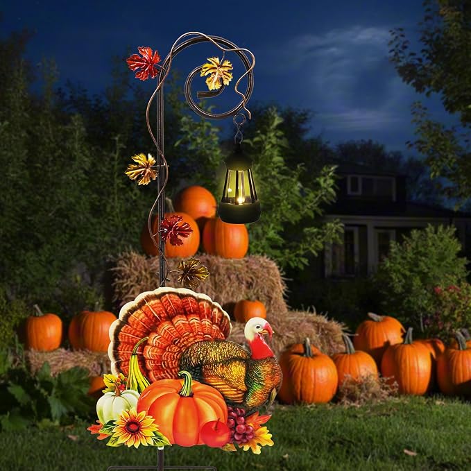 Turkey Garden Metal Stake with Solar Light, Outdoor Solar lamp Decoration - Image 7