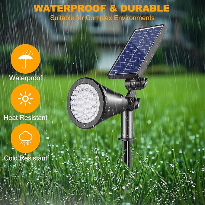 Solar Spot Lights Outdoor, 36 LEDs 1000LM Adjustable Solar Lights Outdoor - Image 6