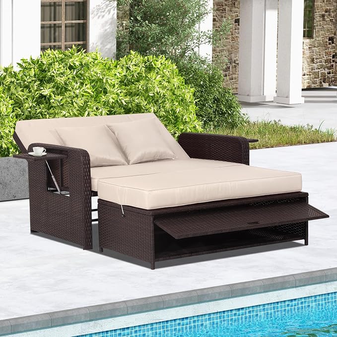 RELAX4LIFE Wicker Patio Outdoor Daybed - Image 2