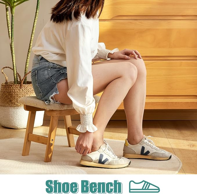 Pruple Foot Stools Ottoman, Sofa Footrest Extra Seating - Image 2