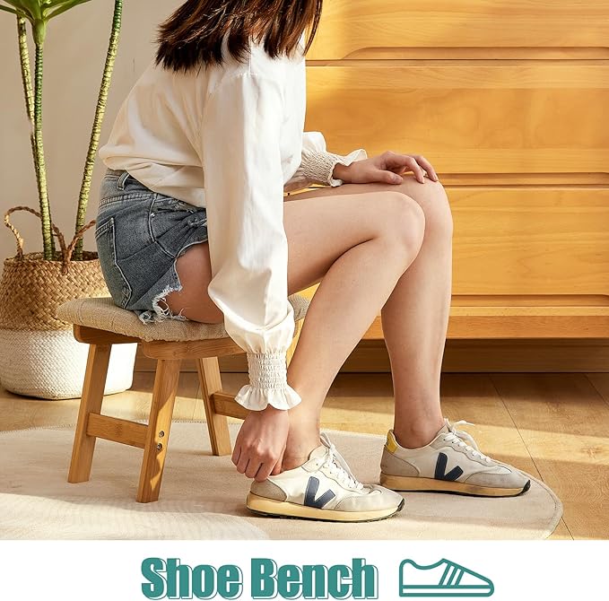 Gray Small Soft Footrest Ottoman - Image 2