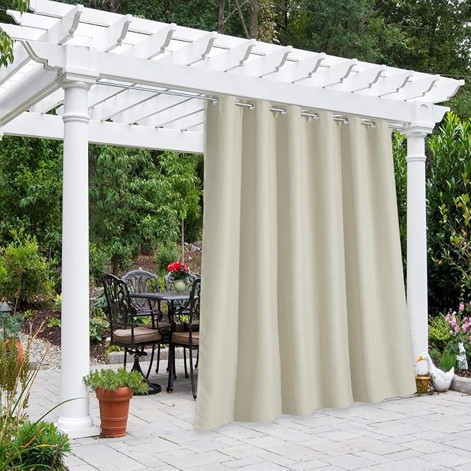 NICETOWN Outdoor Curtain for Patio Waterproof Window Treatment, Grommet by NICETOWN