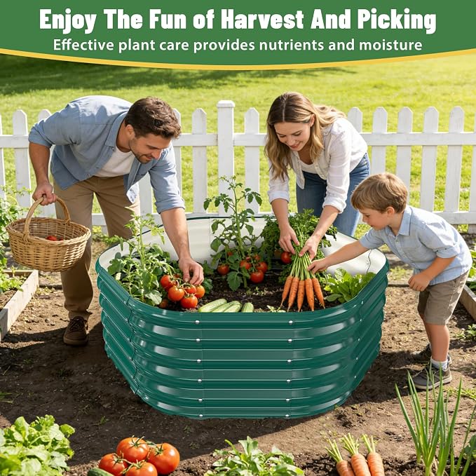 Hexagon Raised Garden Bed, 48 Inch Diagonal & 16.5 Inch Tall, Galvanized Steel - Image 5