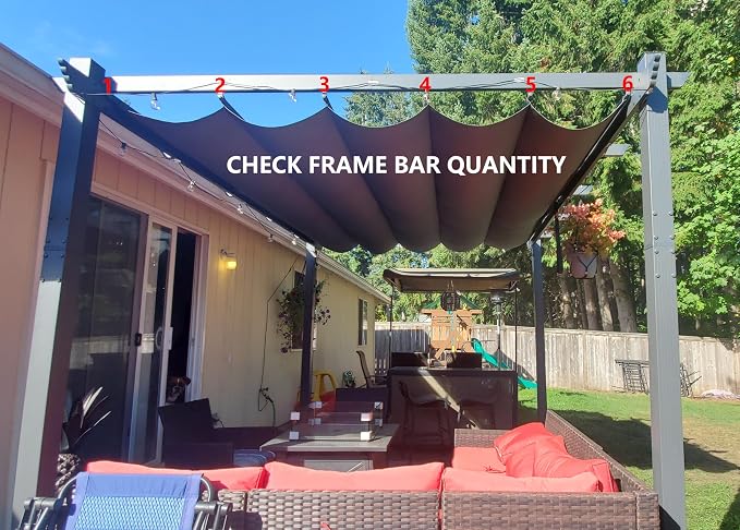 Pergola Shade Cover Replacement Canopy Top Compatible - Image 2