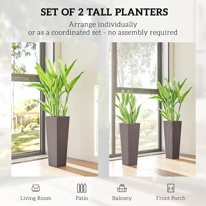 Outsunny 23.6 Inch Tall Planters - Image 4