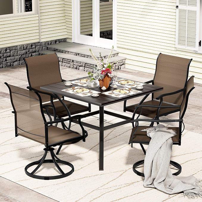 LEVELEVE 5 Piece Outdoor Patio Dining Set by Enjoyyourlife