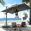 HOTEEL10x10ft Patio Umbrella Cantilever Umbrellas by HOTEEL