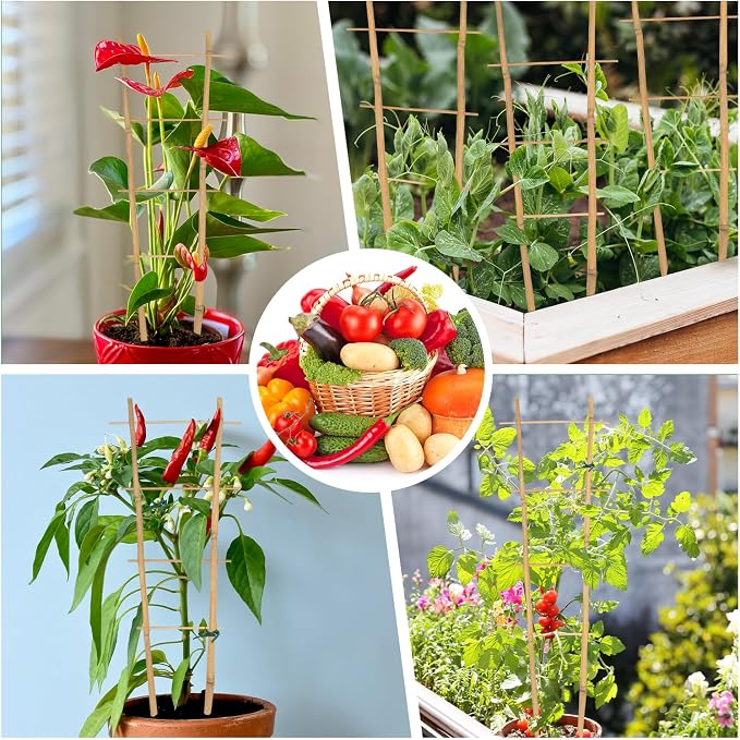 Bamboo Trellis 16" Ladder Vertical Gardening Plant Trellis - Image 5