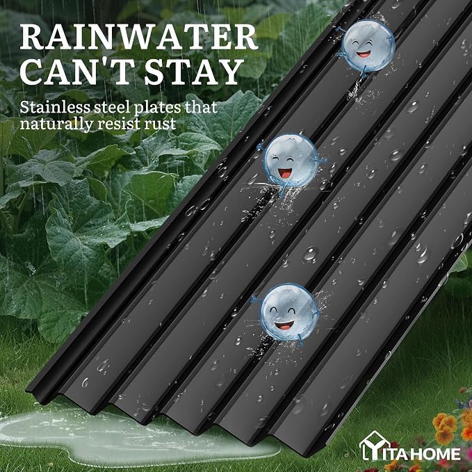 YITAHOME 8x4x1.5ft Large Raised Garden Bed Kit, Galvanized Metal Planter Box - Image 5