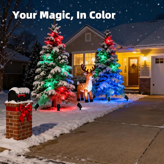 Color Spot Light Outdoor 2-Pack, 120V 12W Waterproof LED Landscape Spotlights - Image 9