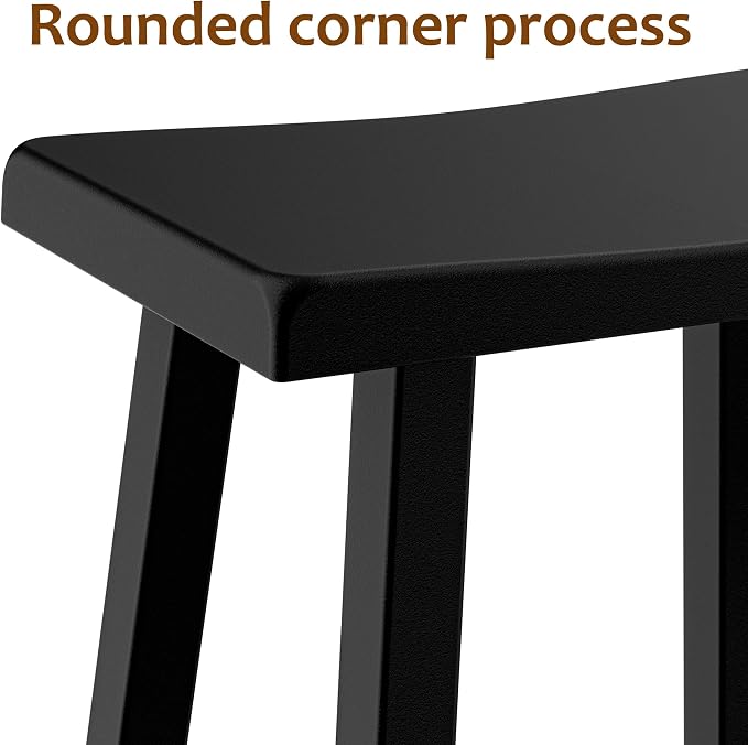Bar Stools Outdoor Set of 4, Waterproof Modern Durable Resin Saddle Seat - Image 9