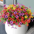 Artificial Flowers Faux Plants Outdoor Fake Flowers Spring Decor, 12 Bundles by ZFProcessArtificialFlowers