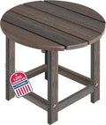 LZRS Round Adirondack Patio Side Table End Table, Outdoor Side Tables by LZRSPET