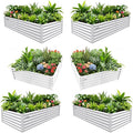 A ANLEOLIFE Set of 6, 18 Inch Tall Antique White Raised Garden Beds Kit by AAnleolife