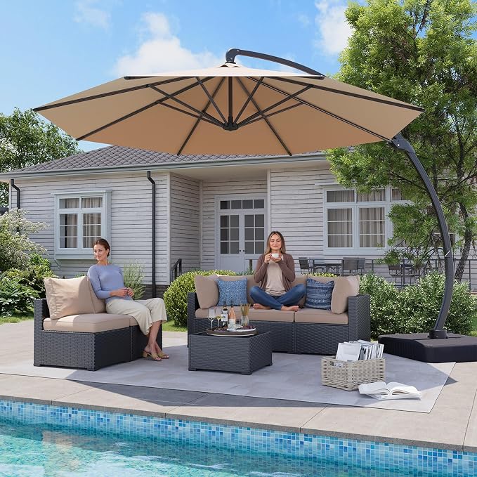 Aoxun 11 FT Cantilever Umbrella - Image 7