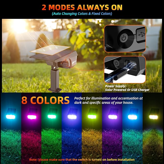 Color Solar Light Outdoor Waterproof Spotlights - Image 5